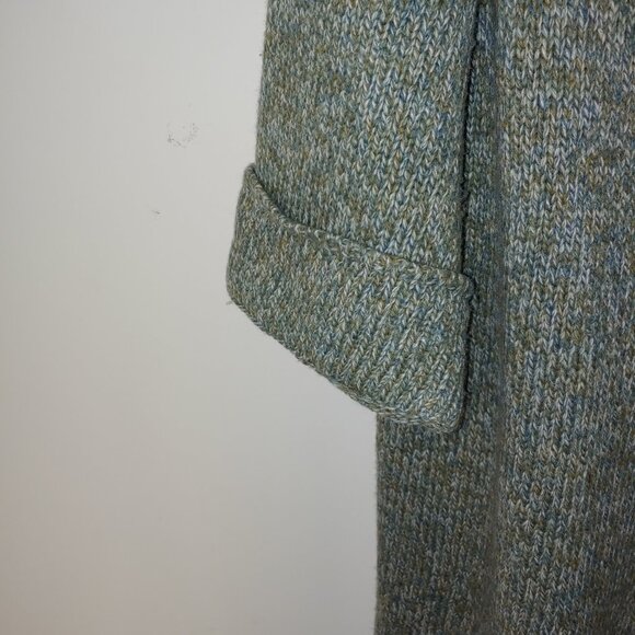 Soft Surroindings Wool Blend 3/4 Cuffed Sleeve Oversized Jacket Marled Green L - Picture 6 of 8